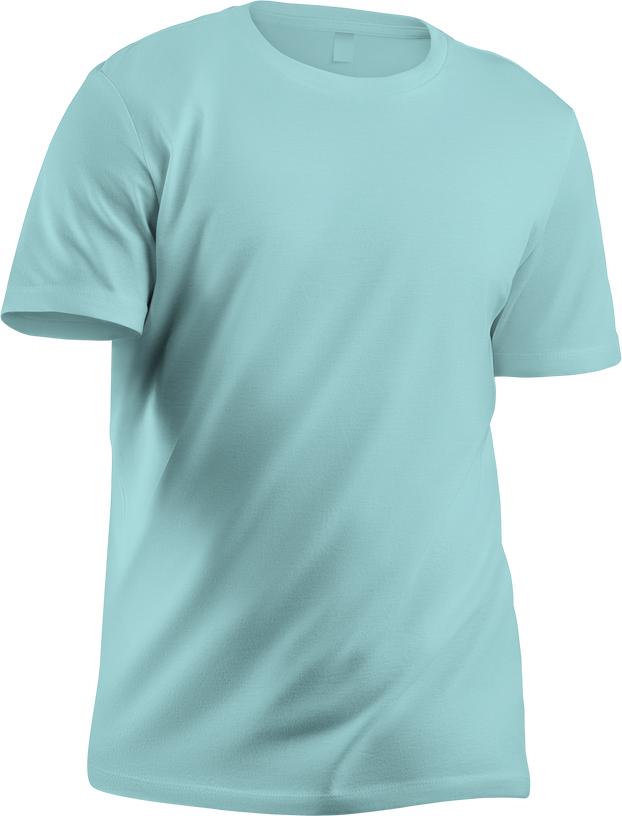 Mockup green unisex t-shirt, canvas bella, 3D rendering, png, front